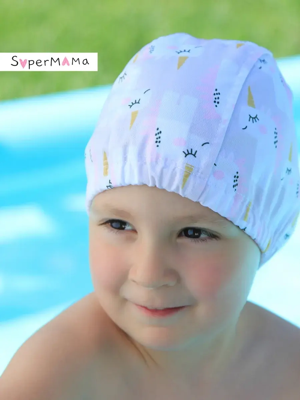 Шапочка для плавания детская непромокаемая для бассейна