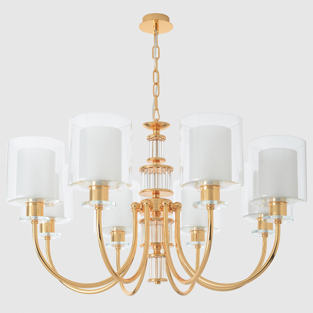 Подвесная люстра Crystal Lux ELENA SP8 GOLD