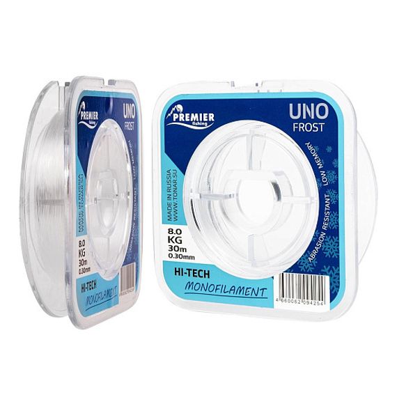 Леска UNO FROST 0,30mm/30m Clear Nylon PREMIER fishing (PR-UF-T-030-30)