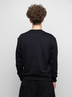 Свитшот с вышитой надписью PULSE OF RAIN чёрный