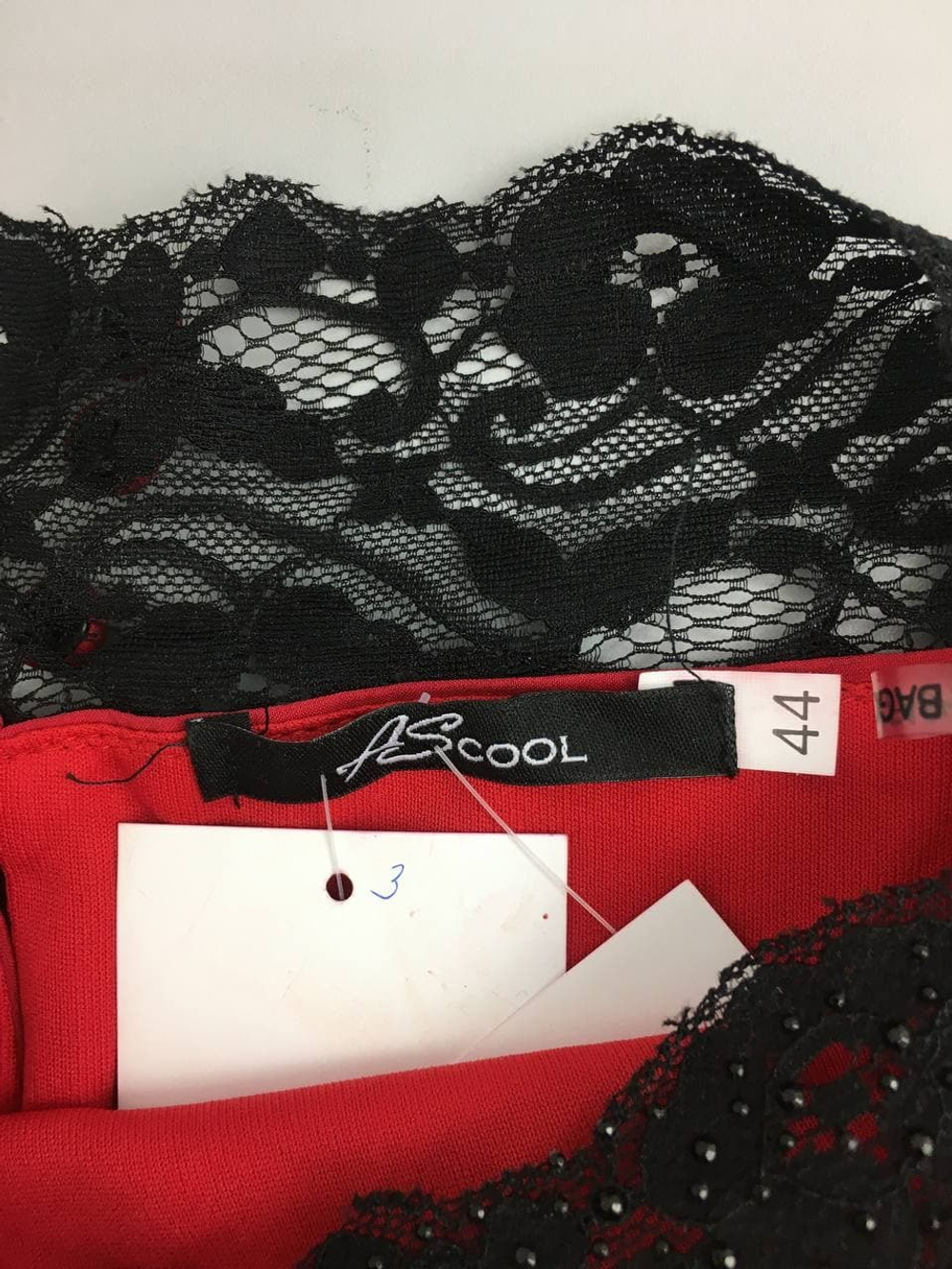 Платье AScool темно-красное с кружевом 44 размер, новое