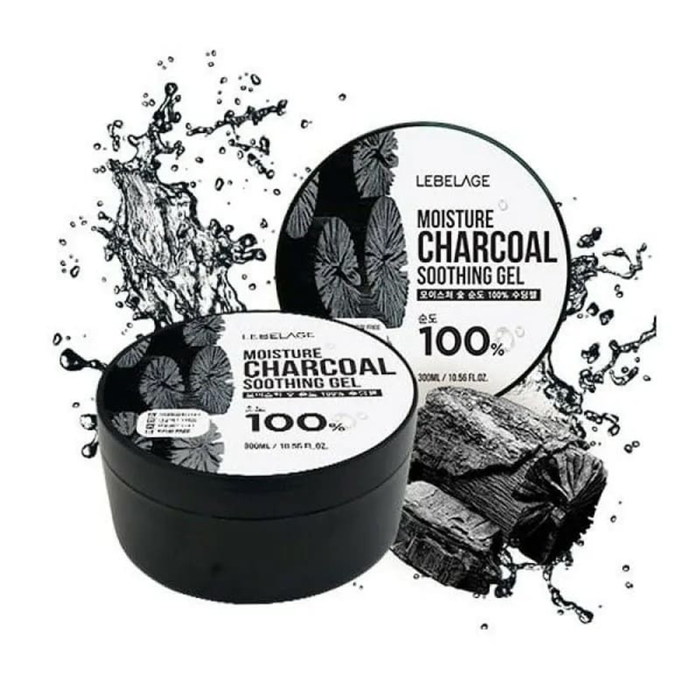 Гель для лица и тела Lebelage Charcoal Увлажняющий успокаивающий с углем 300 мл