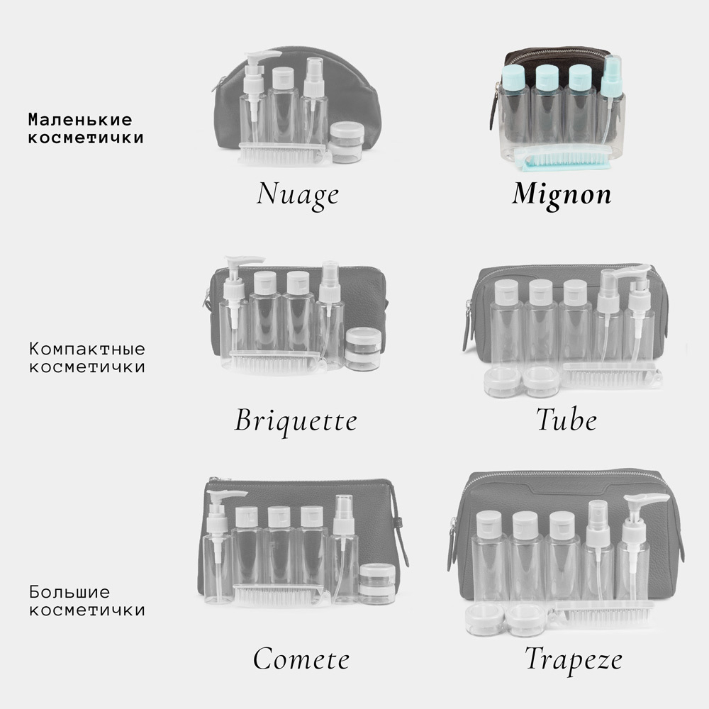 Несессер Mignon из замши и кожи теленка коричневого цвета