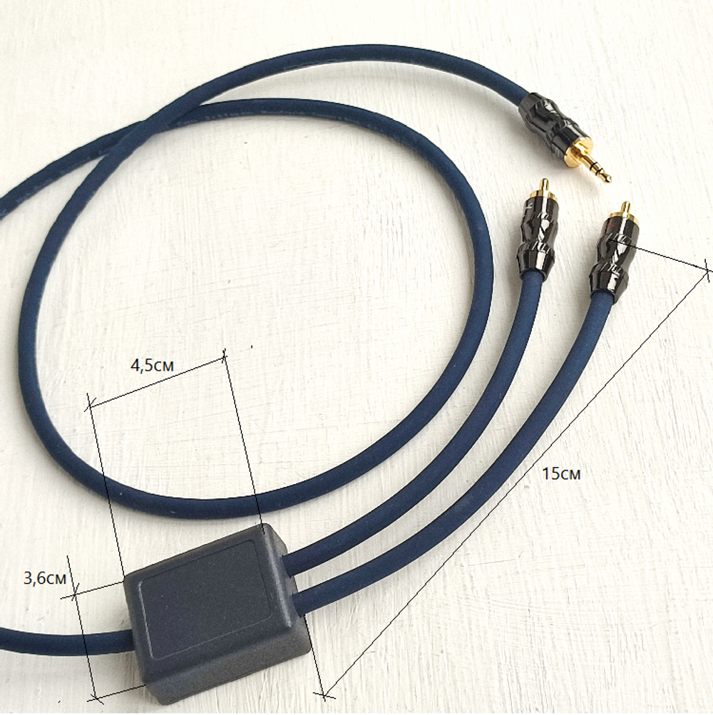 DAXX J108 Аудио кабель из монокристаллической меди Mini-Jack на 2RCA разветвитель. D=6mm