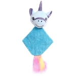 Игрушка для собак средних и малых пород «ЗООГРАД», единорог, с пищалкой и шуршалкой, 35*16см (лейбл)✦