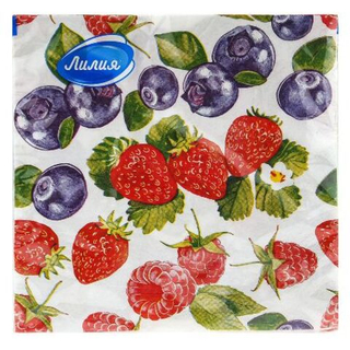Салфетки 33*33см 2-сл. Лилия, ЯГОДНЫЙ ФРЕШ 1/20шт