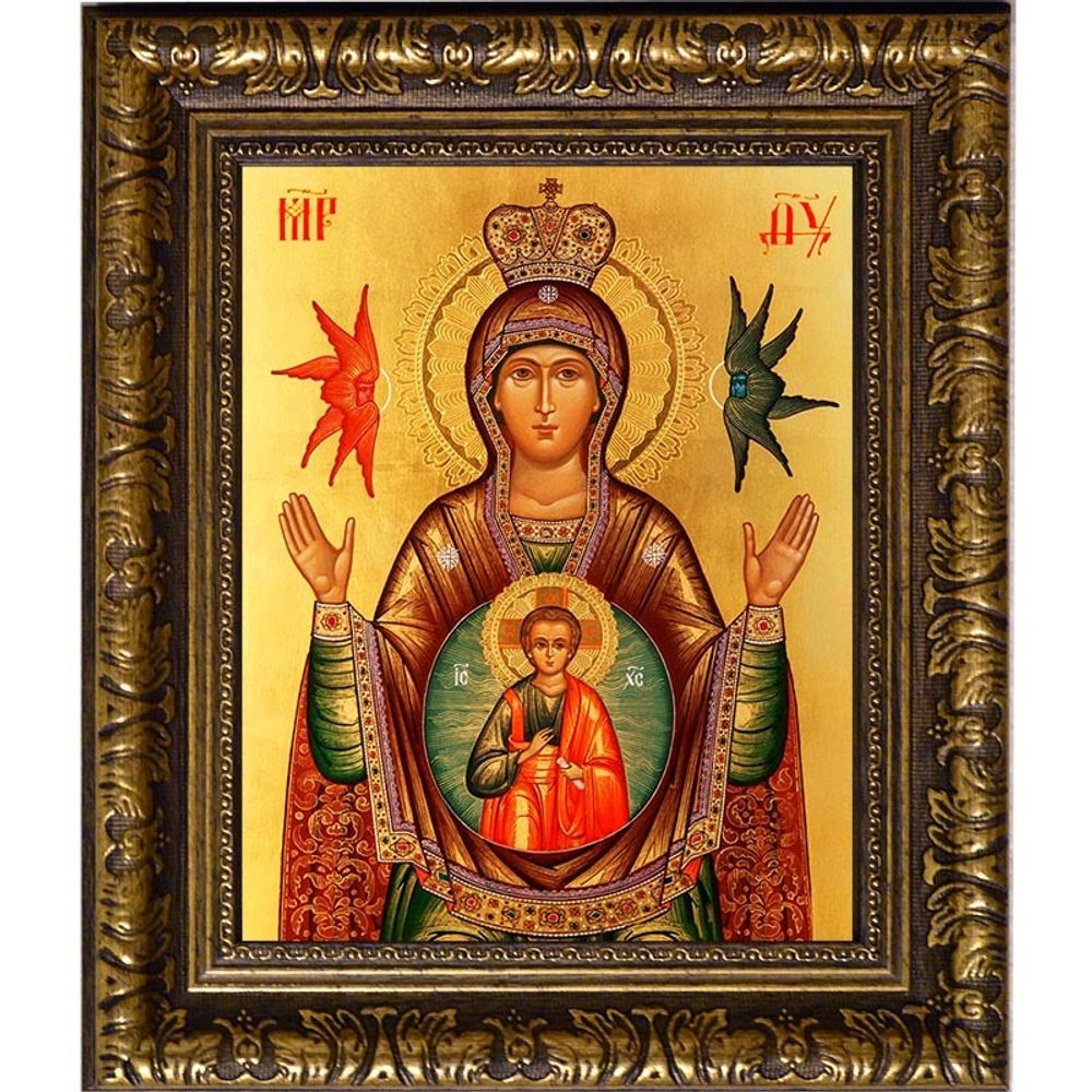 Знамение. Икона Божьей Матери с ангелами.