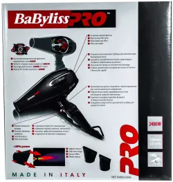 Профессиональный фен BaByliss PRO Caruso black 2400w BAB6520RE