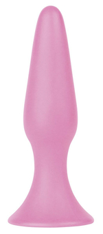 Розовая анальная пробка Silky Buttplug Small Pink - 11,5 см. (Цвет: розовый)