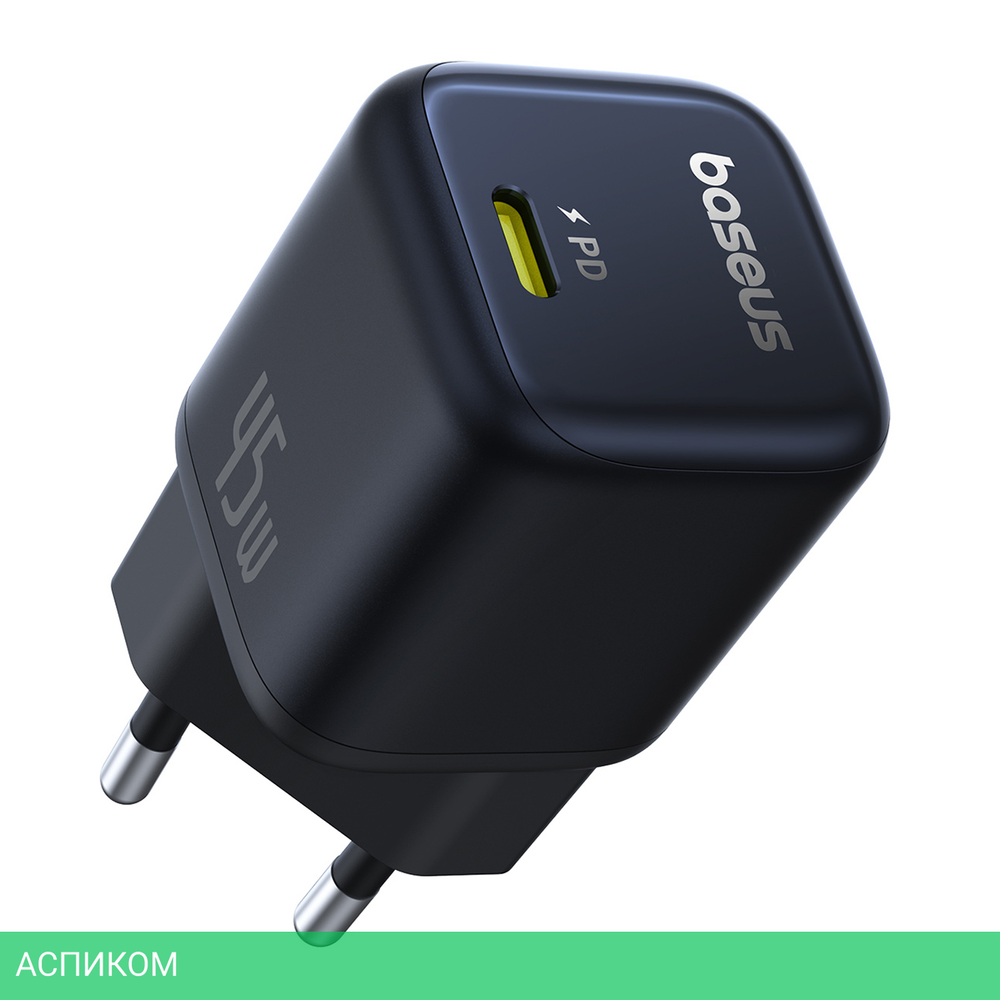 Сетевое зарядное устройство Baseus PicoGo 45W EU Cosmic Black (P10176800123-00)