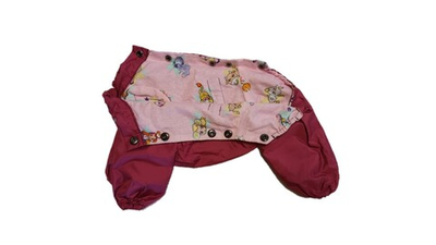 Комбинезон,  утепленный байкой 20 девочка (обхват груди 35 - 40) красно-фиолетовый