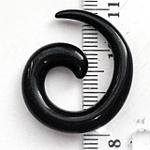 Спираль растяжка из акрила черного цвета Диаметр 5 мм.1 шт.
