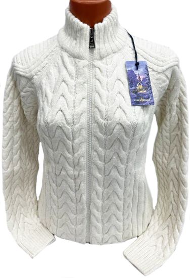 Pulltonic женский из шерсти и кашемира на полном замке " Елочка" Размеры (42-50). LADY