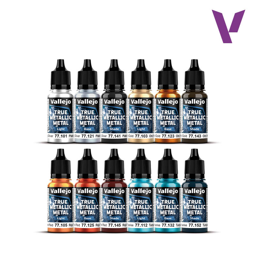Vallejo True Metallic Metal - набор Starter Set (12)