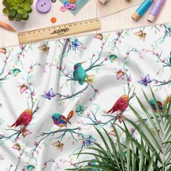 Ткань штапель птичьи разговоры