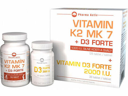 Витамин K2 MK7 + D3 FORTE 125 табл. + Витамин D3 Форте 30 ст. ZD ARMA
