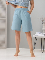 Костюм с шортами КНк-161/шалфей-полоскабуквы