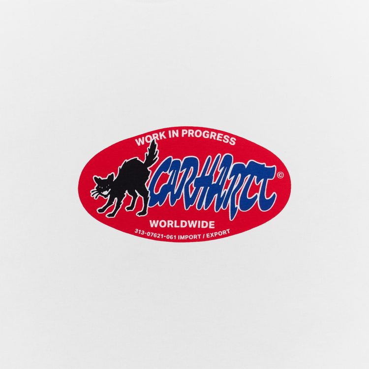 Футболка мужская Carhartt WIP Cat Sticker артикул:I032886_white - купить в магазине Дайс