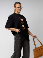 Футболка оверсайз с принтом длинная22