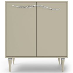 Комод Арт Колор matte Классик Сильвер с 2 полками Серый шелк матовый