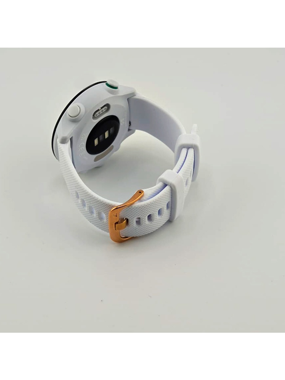 Ремешок Quick Release 20 мм для Garmin Forerunner 55/245/645, Venu, Venu Sq, Venu 2 Plus, Vivoactive 3, Vivomove быстросъемный пряжка золото (белый)