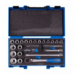 KING TONY (4023MRV01) Набор торцевых головок с принадлежностями 1/2", 12-гранные, 8-32 мм, 23 предмета