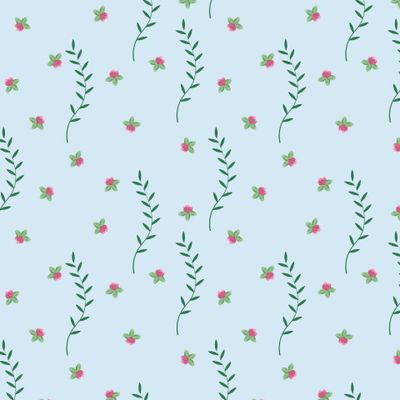 Клевер цветок веточка голубой