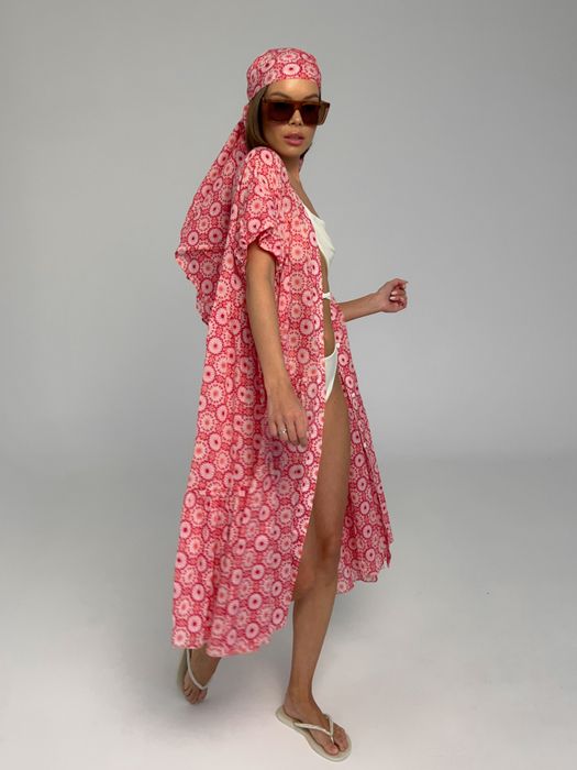 ПЛАТЬЕ ПЬЕРИ РОЗОВЫЙ ПРИНТ (розовый onesize)