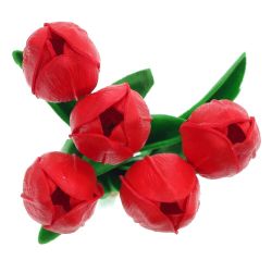 GAEM Цветы искусственные "Букет Тюльпанов" (Real Touch), L10 W10 H34 см