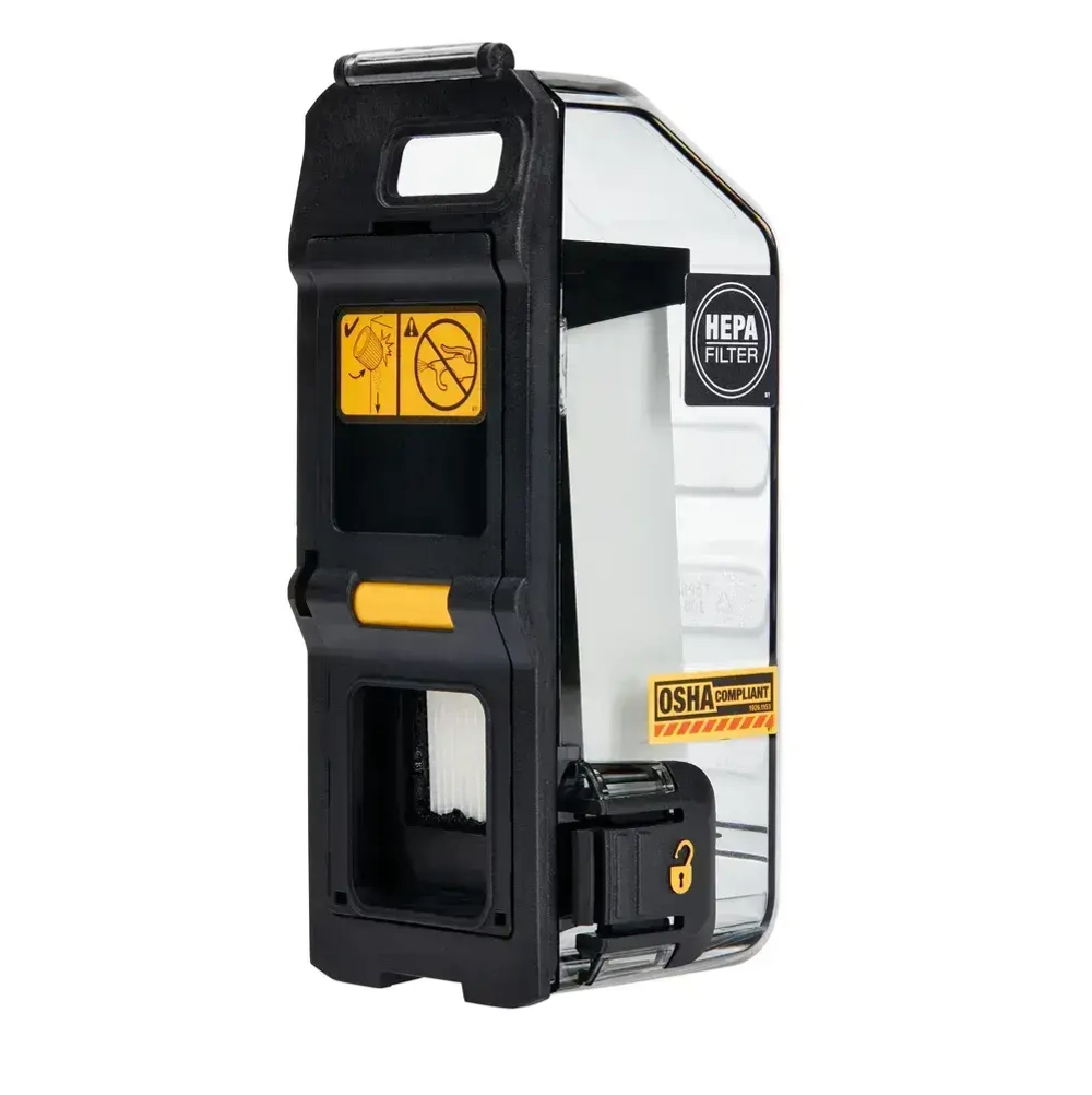 Аккумуляторный строительный пылесос DEWALT DWH161N, 18 В, 0.21 л, без АКБ и ЗУ