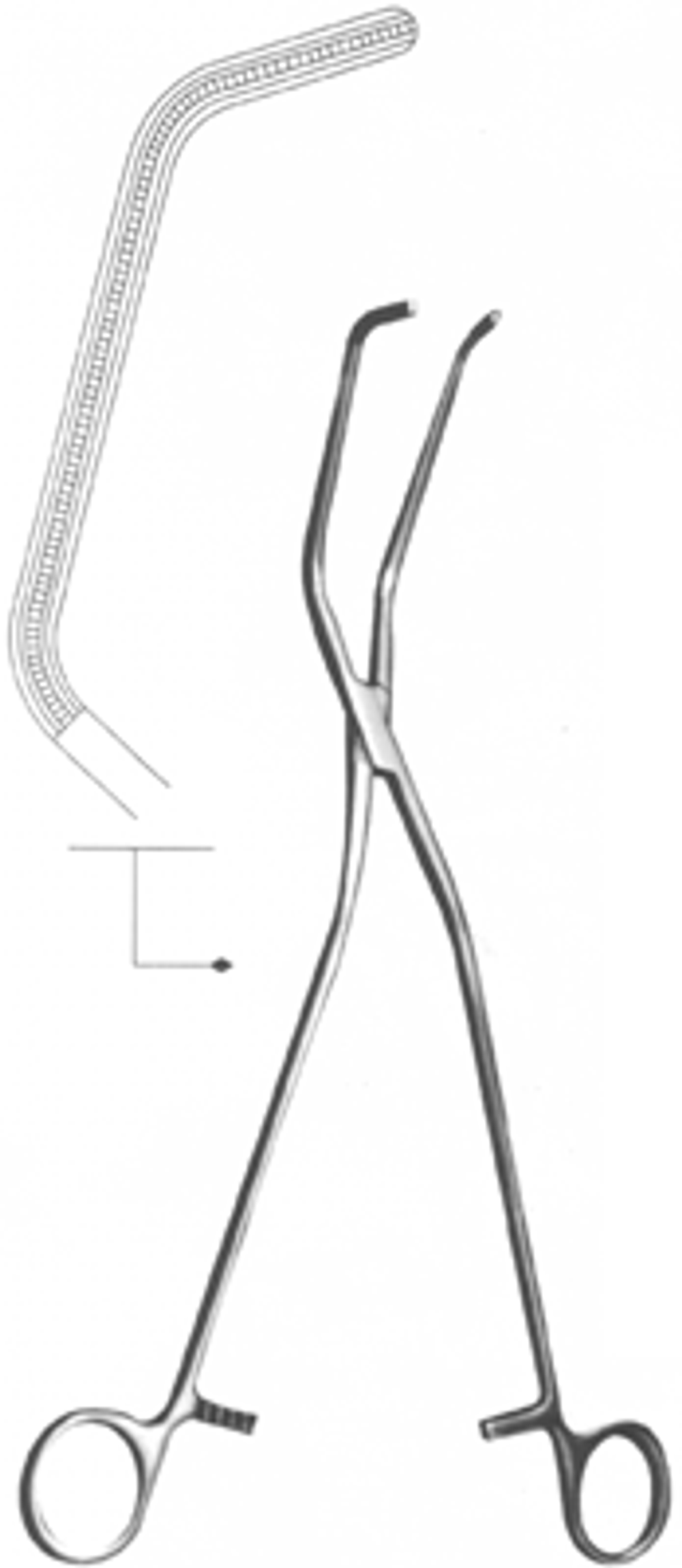 ВР- З-94 Зажим для временного пережатия магистр. сосудов (из набора инст. для легоч. хирург.)