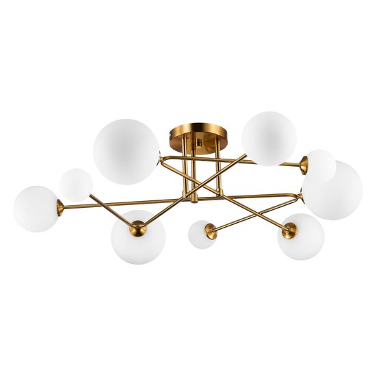 SLE2211-302-09 Светильник потолочный Латунь/Белый G9 LED 9*5W FANTINI