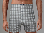 Мужские трусы-боксеры в серую клетку (Размер: XXXL) (Цвет: бежевый)