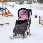 Санки - коляска детские зимние ДЕТЯМ 7-5Н ШОКОЛАДНЫЙ арт.НД7-5Н/Ш