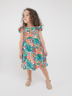 Платье с крылышками "Тропики"