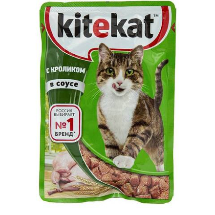 Kitekat Корм консерв д взрослых кош кролик в соусе 85 г