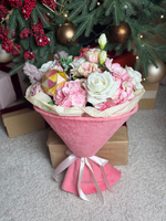 Платье для цветов. Круглая форма. Мех искусственный. Цвет:Ярко-розовый.