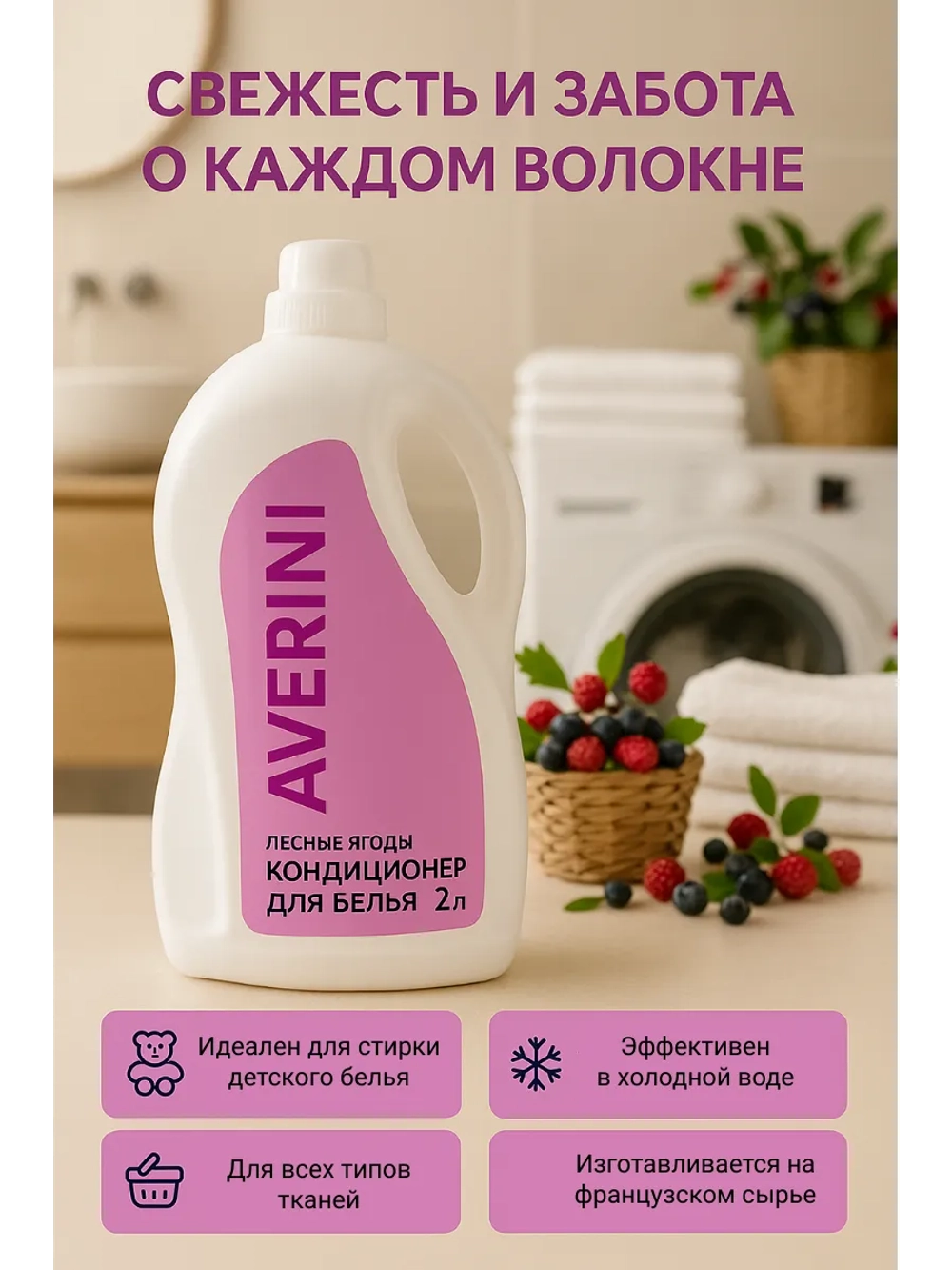 Арома кондиционер для белья Лесные ягоды 2 литра