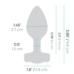b-Vibe Vibrating Jewel Plug S/M - Анальная пробка с вибрацией