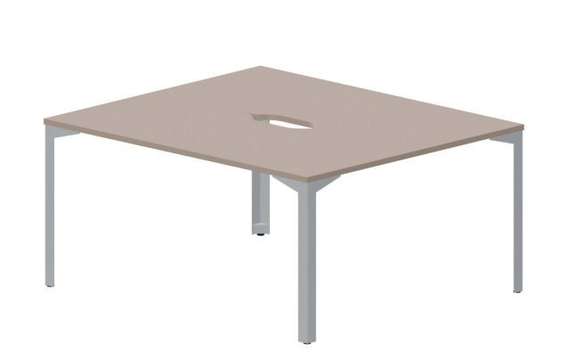 Составной стол на 2 рабочих места 158х136,6х75см (2 эргономичных выреза)