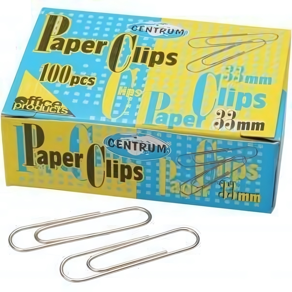 Скрепки канц. 33 мм, 100 шт. (ЦентрумЛенд)