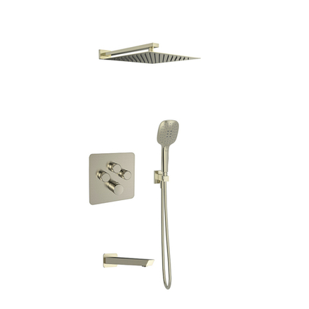 Встраиваемый термостат. смеситель для душа с троп. и руч. душем RS SMART K85T3011NС никель