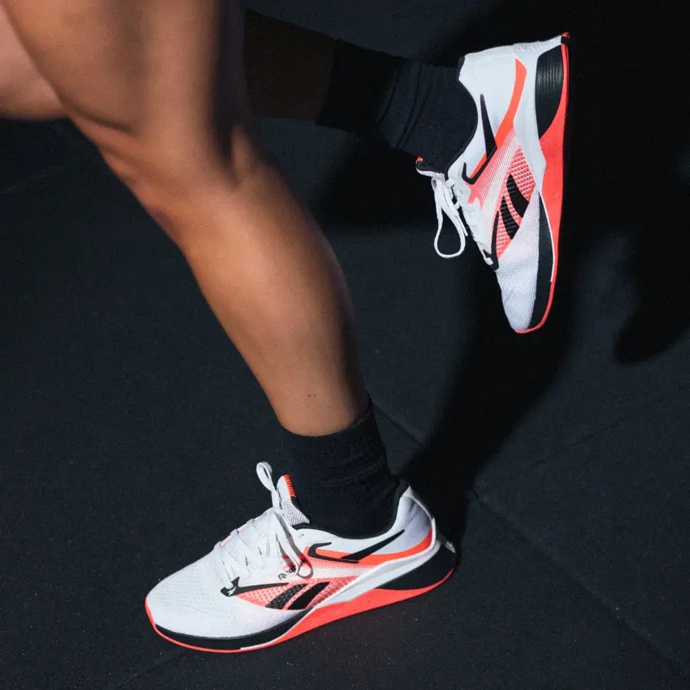 Кроссовки женские Reebok Nano X4 (Бело-Оранжевые)