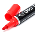 Маркер перманентный DELI "U100" 1,5 мм, красный