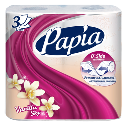 Туалетная бумага Papia Ваниль 4 шт