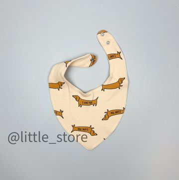 Нагрудник хлопковый "Таксы"