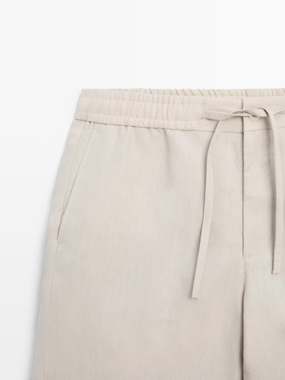 Massimo Dutti Короткие бермуды из 100% льна, песочный