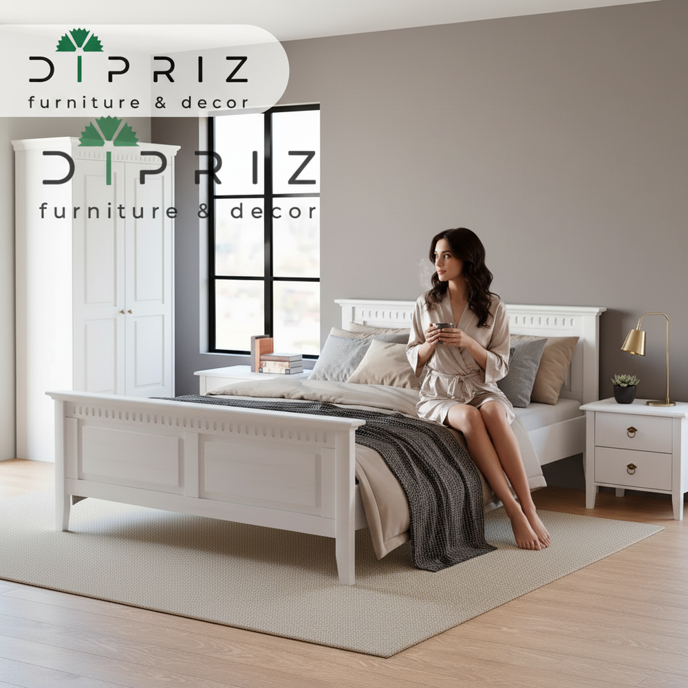 Прикроватная тумба «Боцен» с 2 ящиками из массива сосны | Диприз