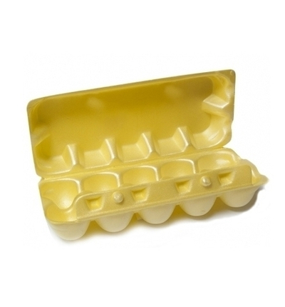 Лоток вспененный  д/яиц 100шт/уп желт.