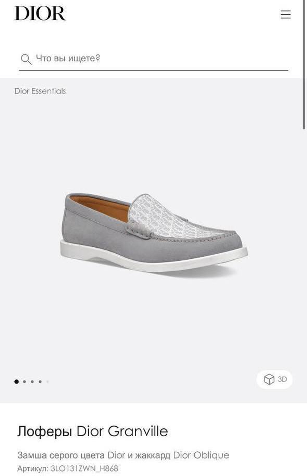 Лоферы Christian Dior